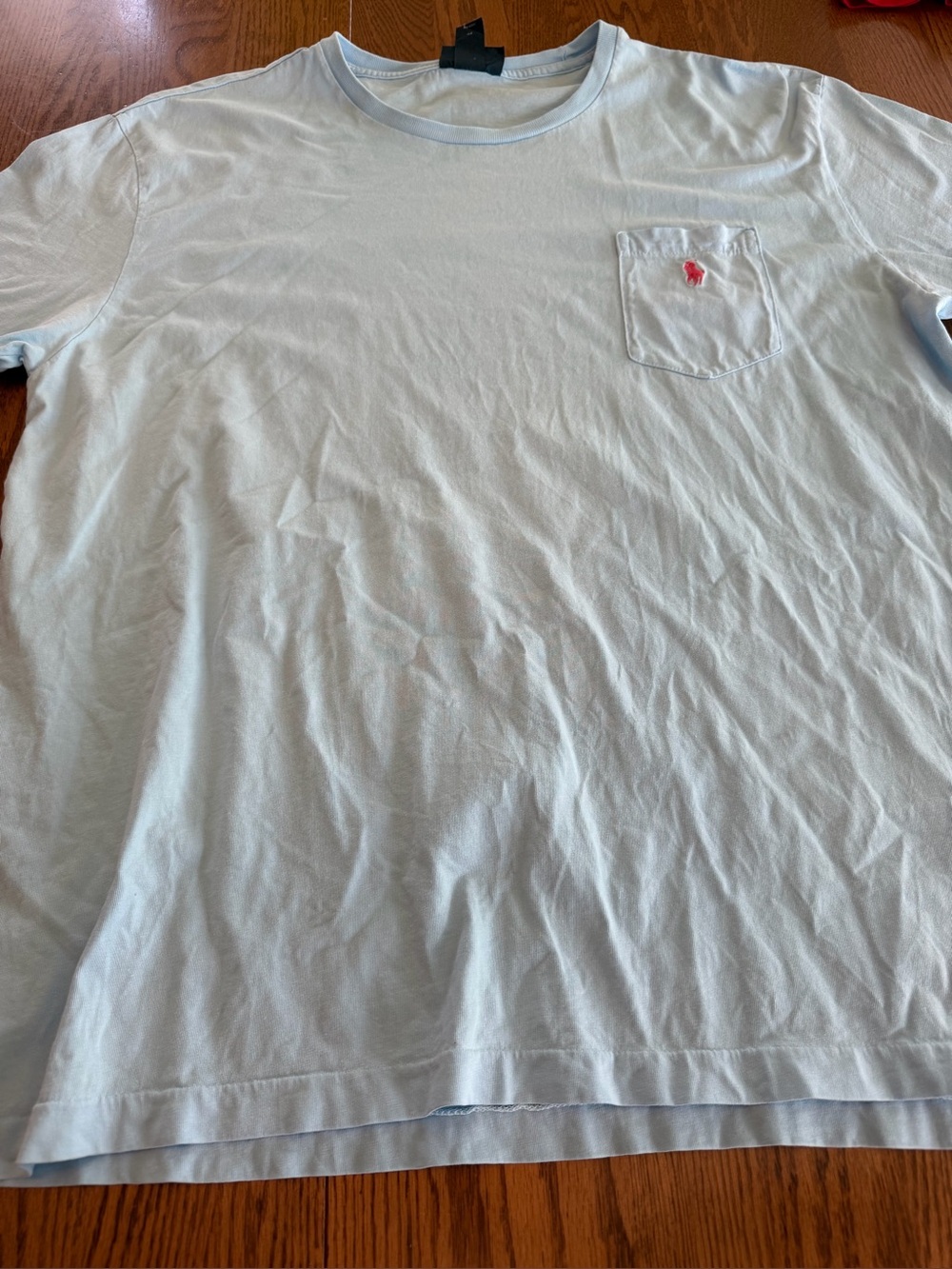 Polo Ralph Lauren Vintage Light Blue Tee with Front Pocket